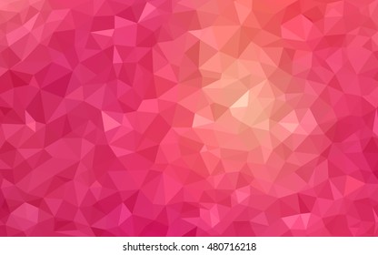 Light red polygonal template. A vague abstract illustration with gradient. The polygonal design can be used for your web site.
