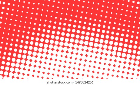 Light red retro pop art background with halftone dots