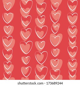light red seamless pattern in hearts