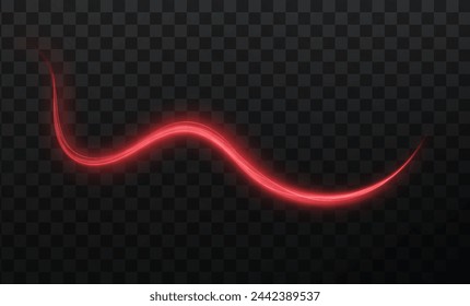 Light red Twirl. Curve light effect of red line. Luminous red circle. Light green pedistal, podium, platform, table. Vector PNG.	
