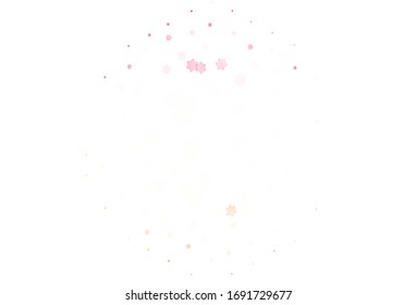 Light Red vector abstract backdrop with flowers. An elegant bright illustration with flowers. Brand new design for your business.
