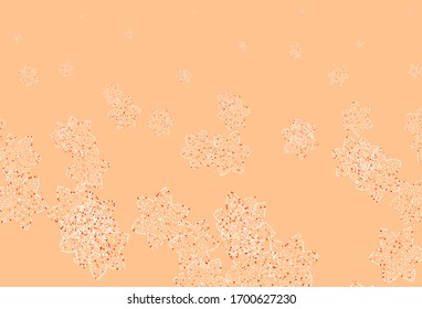 Light Red vector abstract backdrop with flowers. An elegant bright illustration with flowers. New template for your brand book.