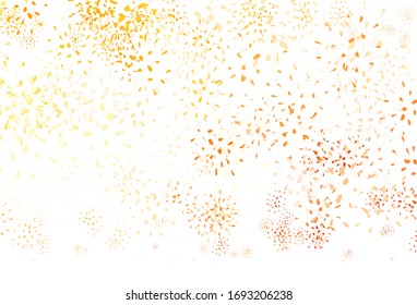 Light Red vector abstract background with leaves. Glitter abstract illustration with doodles and leaves. Brand new style for your business design.
