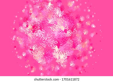 Light Red vector abstract background with branches. Sketchy doodles on white background. Hand painted design for web, wrapping.