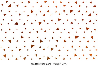 Light Red vector abstract colorful background, which consist of triangles. Pattern with colored triangles on white background.