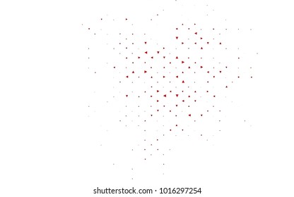 Light Red vector abstract colorful background, which consist of triangles. Pattern with colored triangles on white background.