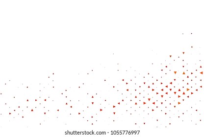 Light Red vector abstract colorful background, which consist of triangles. Pattern with colored triangles on white background.