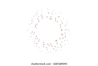 Light Red vector abstract colorful background, which consist of triangles. Pattern with colored triangles on white background.