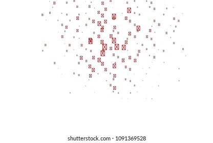 Light Red vector abstract colorful background, which consist of triangles. Pattern with colored triangles on white background.