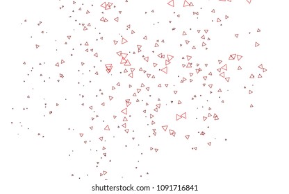 Light Red vector abstract colorful background, which consist of triangles. Pattern with colored triangles on white background.