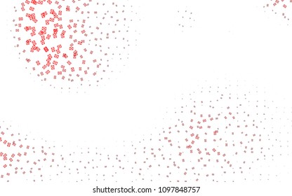 Light Red vector abstract colorful background, which consist of triangles. Pattern with colored triangles on white background.
