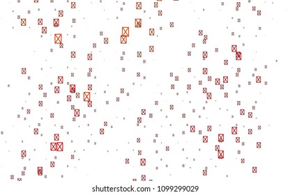 Light Red vector abstract colorful background, which consist of triangles. Pattern with colored triangles on white background.
