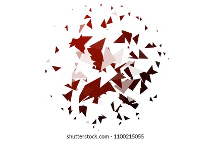 Light Red vector abstract colorful background, which consist of triangles. Pattern with colored triangles on white background.