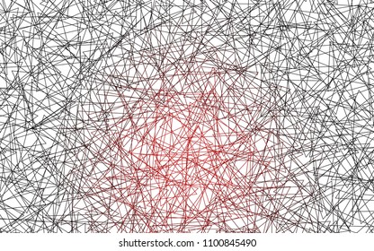Light Red vector abstract colorful background, which consist of triangles. Pattern with colored triangles on white background.