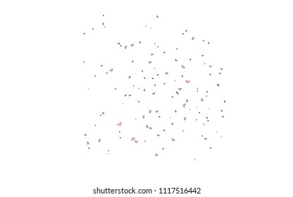 Light Red vector abstract colorful background, which consist of triangles. Pattern with colored triangles on white background.