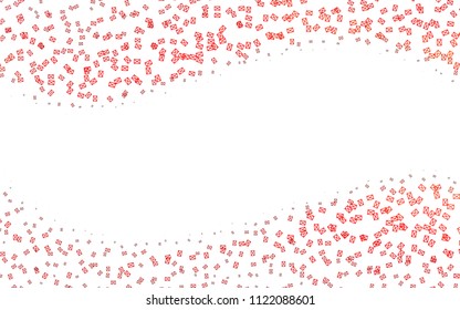 Light Red vector abstract colorful background, which consist of triangles. Pattern with colored triangles on white background.