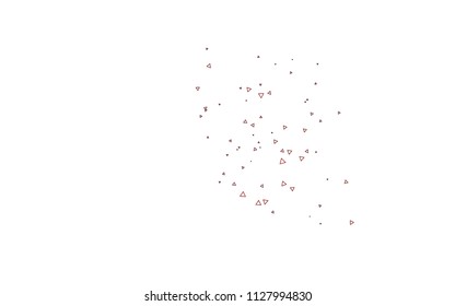 Light Red vector abstract colorful background, which consist of triangles. Pattern with colored triangles on white background.