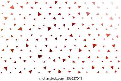 Light Red vector abstract colorful background, which consist of triangles. Pattern with colored triangles on white background.