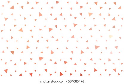 Light Red vector abstract colorful background, which consist of triangles. Pattern with colored triangles on white background.