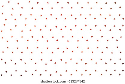 Light Red vector abstract colorful background, which consist of triangles. Pattern with colored triangles on white background.