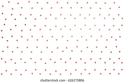 Light Red vector abstract colorful background, which consist of triangles. Pattern with colored triangles on white background.