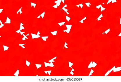 Light Red vector abstract colorful background, which consist of triangles. Pattern with colored triangles on white background.