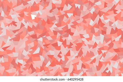 Light Red vector abstract colorful background, which consist of triangles. Pattern with colored triangles on white background.