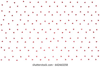 Light Red vector abstract colorful background, which consist of triangles. Pattern with colored triangles on white background.