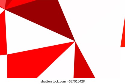 Light Red vector abstract colorful background, which consist of triangles. Pattern with colored triangles on white background. Light Red vector abstract colorful background, which consist of triangles. Pattern with colored triangles on white background.