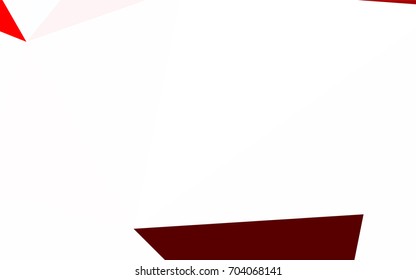 Light Red vector abstract colorful background, which consist of triangles. Pattern with colored triangles on white background.