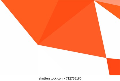 Light Red vector abstract colorful background, which consist of triangles. Pattern with colored triangles on white background.