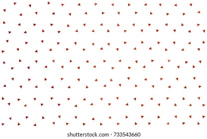 Light Red vector abstract colorful background, which consist of triangles. Pattern with colored triangles on white background.