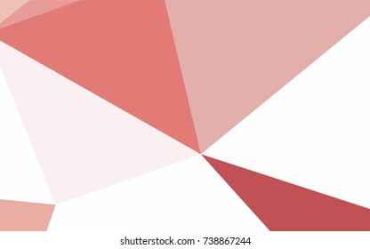 Light Red vector abstract colorful background, which consist of triangles. Pattern with colored triangles on white background.