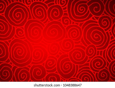 Light Red vector abstract doodle texture. A vague abstract illustration with doodles in Indian style. A new texture for your design.