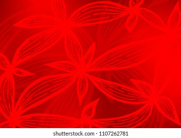 Light Red vector abstract doodle template. Glitter abstract illustration with doodles and Zen tangles. The completely new template can be used for your brand book.
