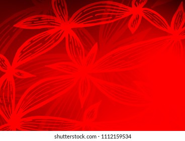 Light Red vector abstract doodle texture. Shining colored illustration with doodles in Zen tangle style. The template can be used as a background for cell phones.