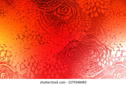 Light Red vector abstract doodle background. Sketchy doodles with flowers on blurred background. A completely new design for your business.