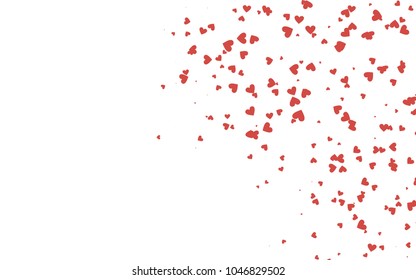 Light red vector abstract lovely pattern with Hearts on white background. Happy Valentine's Day Greeting Card with small hearts. Stock template for your romantic ad, leaflet, banner.