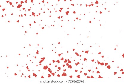 Light red vector abstract lovely pattern with Hearts on white background. Happy Valentine's Day Greeting Card with small hearts. Stock template for your romantic ad, leaflet, banner.