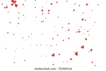 Light red vector abstract lovely pattern with Hearts on white background. Happy Valentine's Day Greeting Card with small hearts. Stock template for your romantic ad, leaflet, banner.