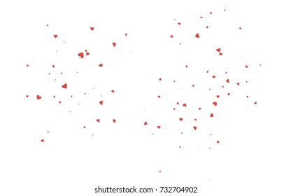 Light red vector abstract lovely pattern with Hearts on white background. Happy Valentine's Day Greeting Card with small hearts. Stock template for your romantic ad, leaflet, banner.