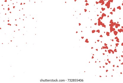 Light red vector abstract lovely pattern with Hearts on white background. Happy Valentine's Day Greeting Card with small hearts. Stock template for your romantic ad, leaflet, banner.