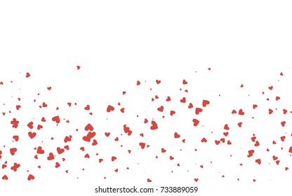 Light red vector abstract lovely pattern with Hearts on white background. Happy Valentine's Day Greeting Card with small hearts. Stock template for your romantic ad, leaflet, banner. Light red vector abstract lovely pattern with Hearts on white background. Happy Valentine's Day Greeting Card with small hearts. Stock template for your romantic ad, leaflet, banner.