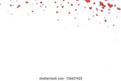 Light red vector abstract lovely pattern with Hearts on white background. Happy Valentine's Day Greeting Card with small hearts. Stock template for your romantic ad, leaflet, banner.