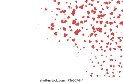 Light red vector abstract lovely pattern with Hearts on white background. Happy Valentine's Day Greeting Card with small hearts. Stock template for your romantic ad, leaflet, banner.
