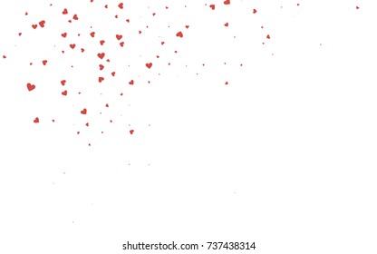 Light red vector abstract lovely pattern with Hearts on white background. Happy Valentine's Day Greeting Card with small hearts. Stock template for your romantic ad, leaflet, banner.