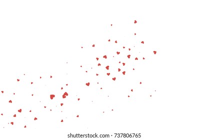 Light red vector abstract lovely pattern with Hearts on white background. Happy Valentine's Day Greeting Card with small hearts. Stock template for your romantic ad, leaflet, banner. Light red vector abstract lovely pattern with Hearts on white background. Happy Valentine's Day Greeting Card with small hearts. Stock template for your romantic ad, leaflet, banner.