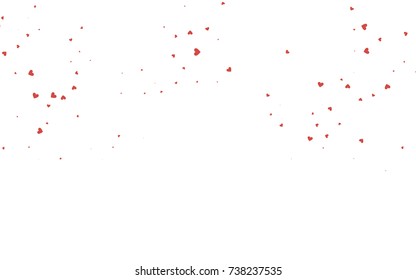 Light red vector abstract lovely pattern with Hearts on white background. Happy Valentine's Day Greeting Card with small hearts. Stock template for your romantic ad, leaflet, banner.