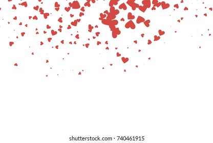 Light red vector abstract lovely pattern with Hearts on white background. Happy Valentine's Day Greeting Card with small hearts. Stock template for your romantic ad, leaflet, banner.