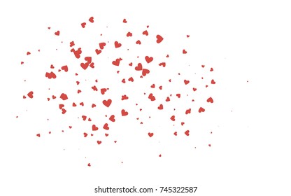 Light red vector abstract lovely pattern with Hearts on white background. Happy Valentine's Day Greeting Card with small hearts. Stock template for your romantic ad, leaflet, banner.